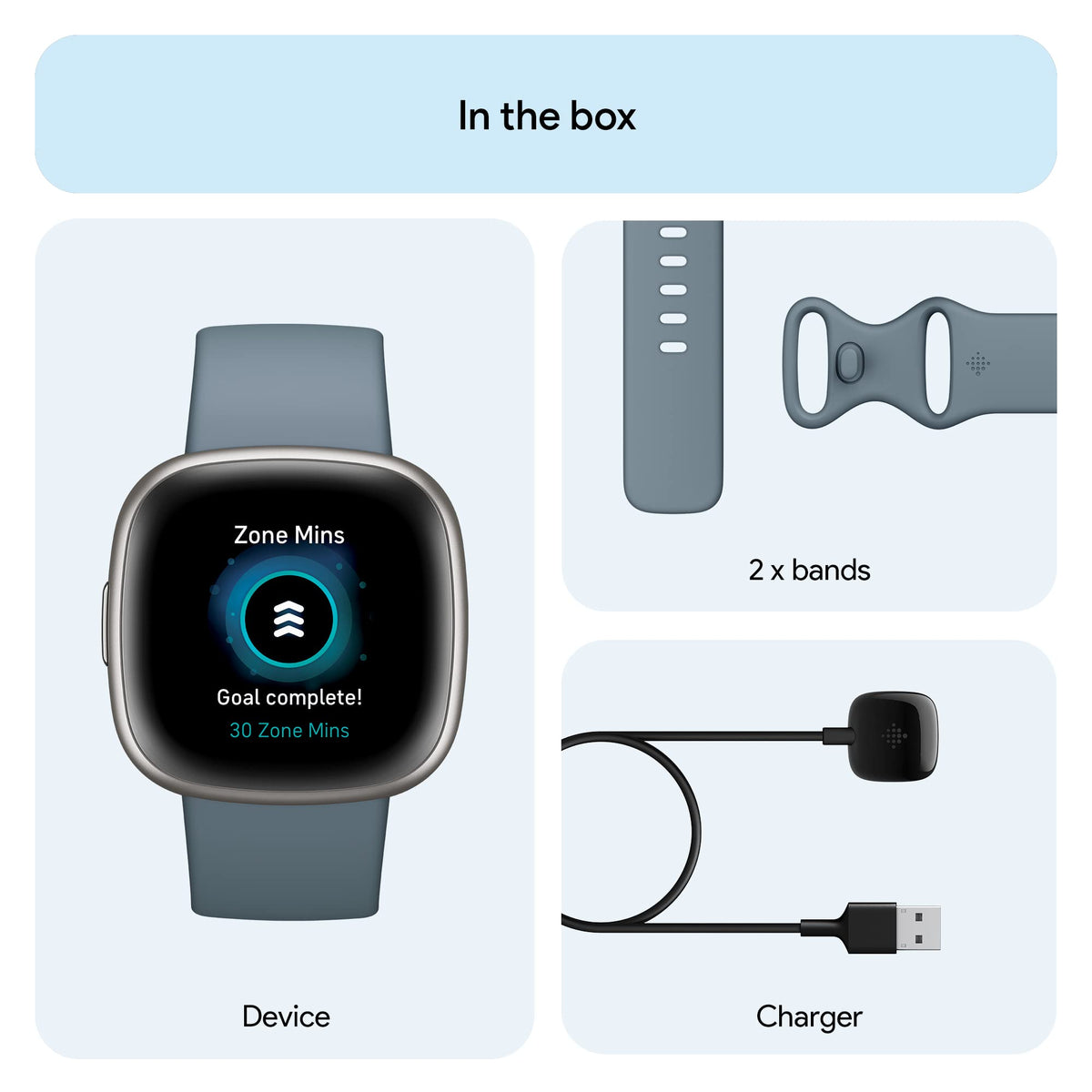 Fitbit Versa 4 Fitness Smartwatch – Platinum – FB523SRAG-US - Image 8