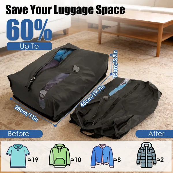 Vacuum Bags With Pump Packing Organizers For Clothing Luggage Backpack Suitcase - Image 4