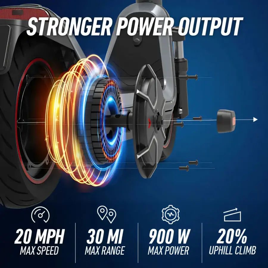 NIU - KQi 300P Foldable Electric Kick Scooter with 30 mi Max Range & 20 mph Max Speed - White - KSP311W1A11 - Image 5
