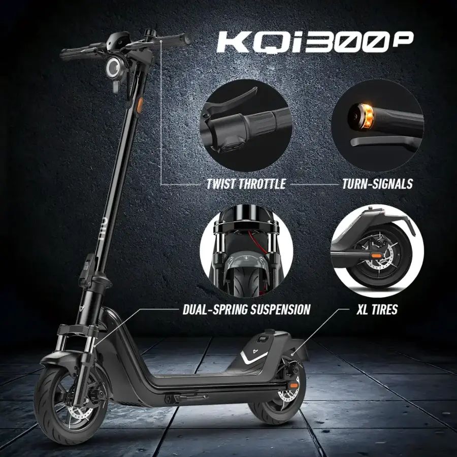 NIU - KQi 300P Foldable Electric Kick Scooter with 30 mi Max Range & 20 mph Max Speed - White - KSP311W1A11 - Image 7