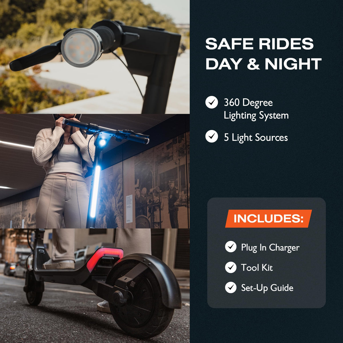 Apollo - Go Premium Dual-Motor Electric Scooter w/40 mi Max Operating Range & 28 mph Max Speed - Excellent - Image 6