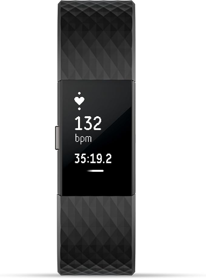 Fitbit Charge 2 Heart Rate + Fitness Wristband, Special Edition – Gunmetal – Small – FB407GMBKS - Image 2