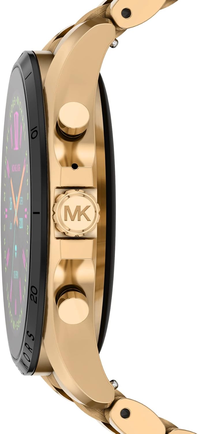 Michael Kors Gen 6 Bradshaw – 44mm Gold-Tone Stainless Steel with Black Silicone Second Band – MKT5138V - Image 2