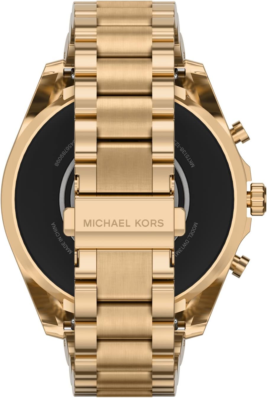 Michael Kors Gen 6 Bradshaw – 44mm Gold-Tone Stainless Steel with Black Silicone Second Band – MKT5138V - Image 3