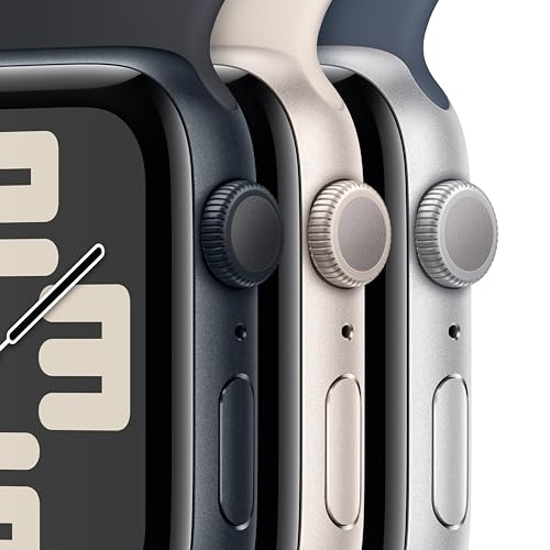 Apple Watch SE 2nd Gen (GPS) 44mm Starlight Aluminum Case w/ Starlight Sport Loop – MRE63LL/A - Image 3