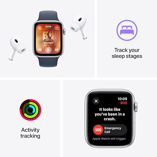 Apple Watch SE 2nd Gen (GPS) 44mm Starlight Aluminum Case w/ Starlight Sport Loop – MRE63LL/A - Image 5