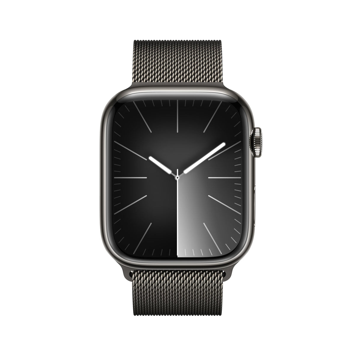 Apple Watch Series 9 [GPS + Cellular] 45mm Graphite Stainless Steel w/ Graphite Milanese Loop - Image 2