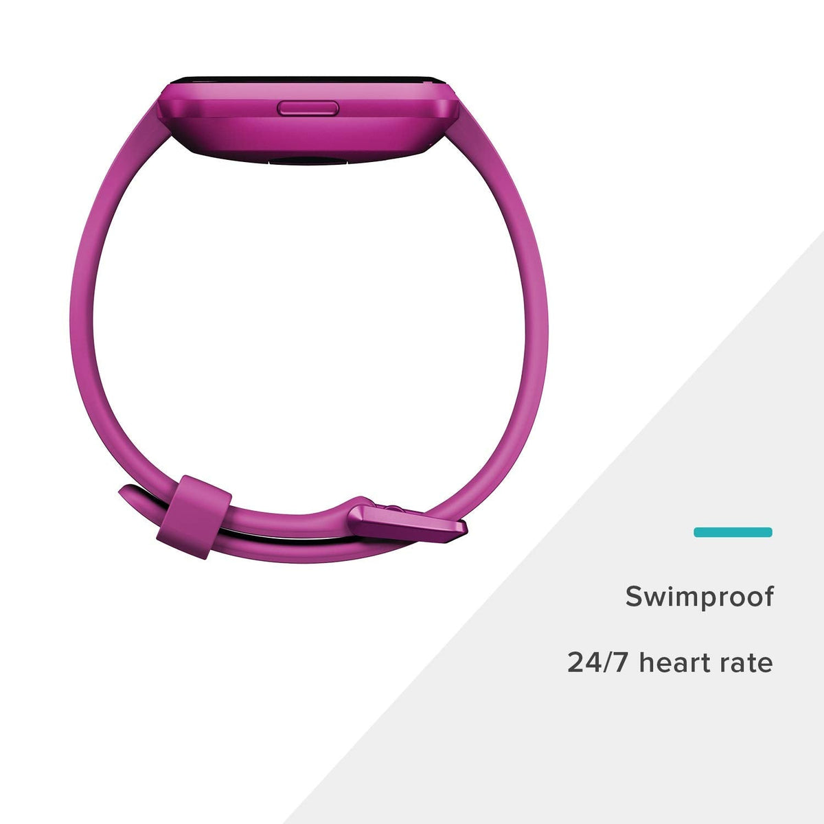 Fitbit Versa Lite Edition – Smartwatch – Mulberry w/ Small and Large Bands – FB415PMPM - Image 3