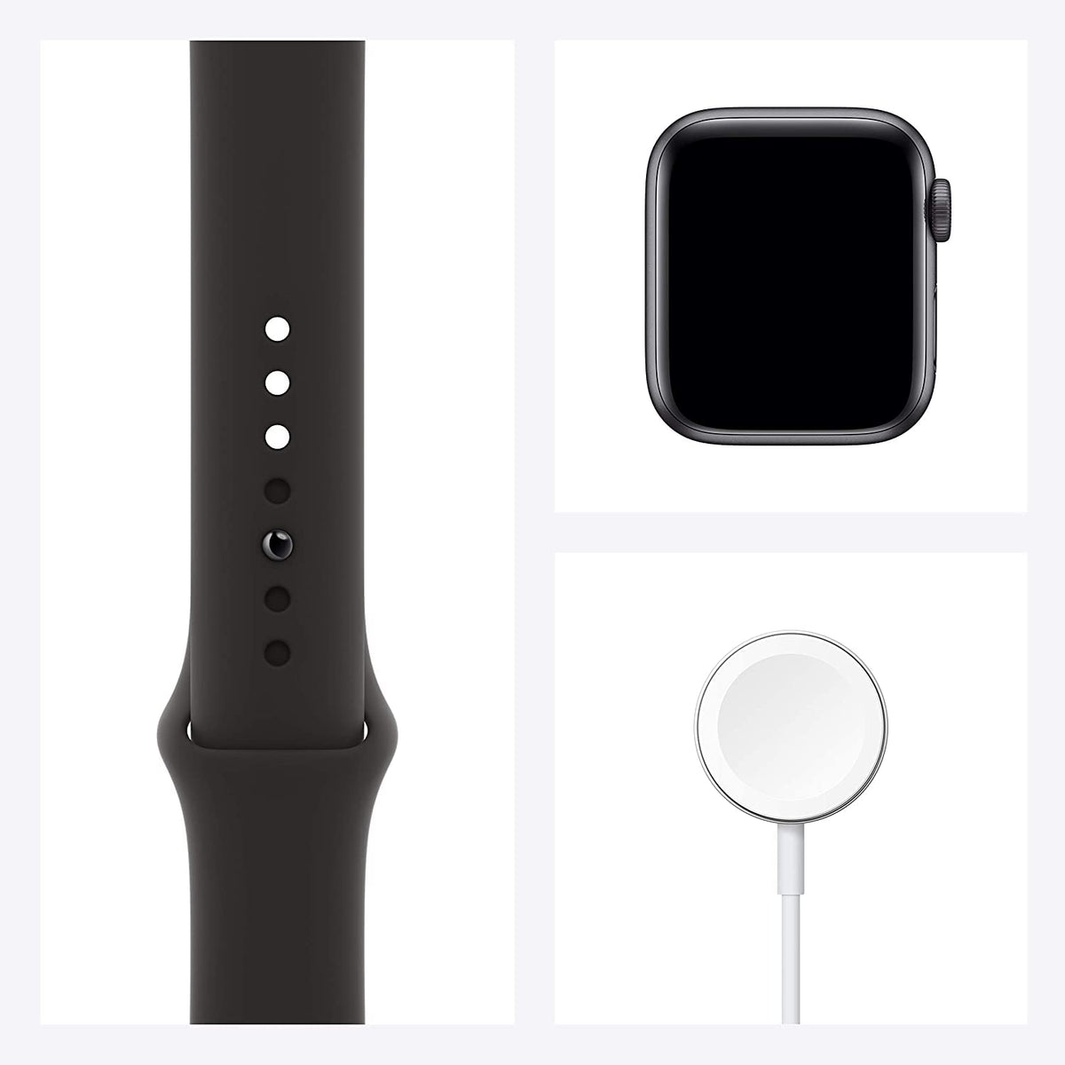 Apple Watch SE (1st Generation) (GPS) – 40mm – Space Gray Aluminum Case with Black Sport Band – MYDP2LL/A - Image 6