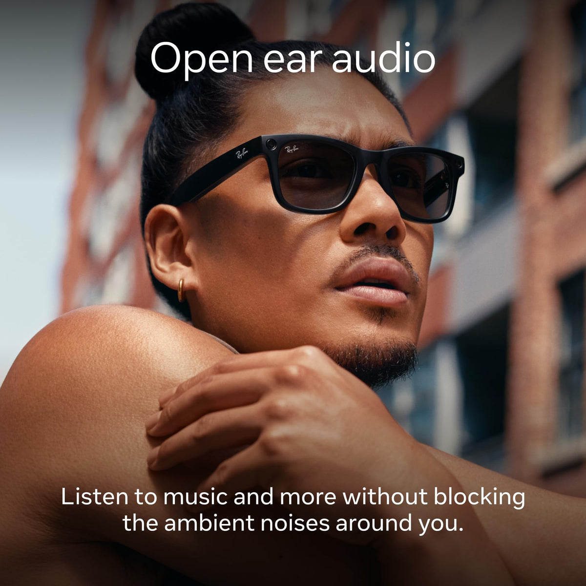 Ray-Ban Meta – Wayfarer Smart Glasses with Meta AI, Audio, Photo, and Video – Clear to Green Transitions Lenses - Image 4