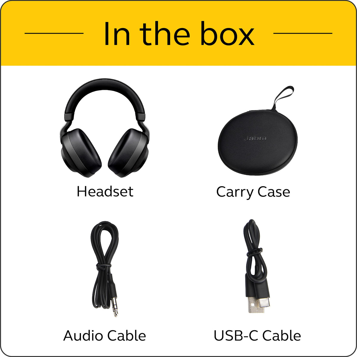Jabra Elite 85h Wireless Noise Cancelling Over-the-Ear Headphones – Titanium Black – 100-99030000-02 - Image 5