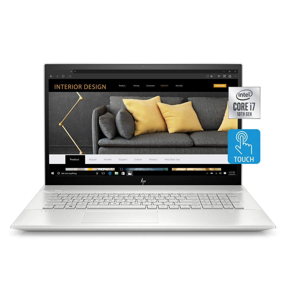 HP Envy - FHD Touch - i7-10510U - 12GB RAM - MX250 - 1TB HDD / 128GB SSD - Silver