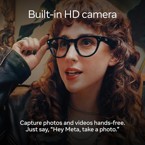 Ray-Ban Meta - Wayfarer Large Smart Glasses with Meta AI, Audio, Photo, Video Compatibility - Clear - Image 5