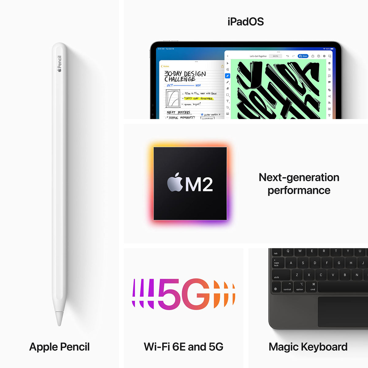 Unlocked Apple iPad Pro 12.9" - 6th Gen - Wifi+Cell - 512GB - Silver - MP633LL/A - Image 6