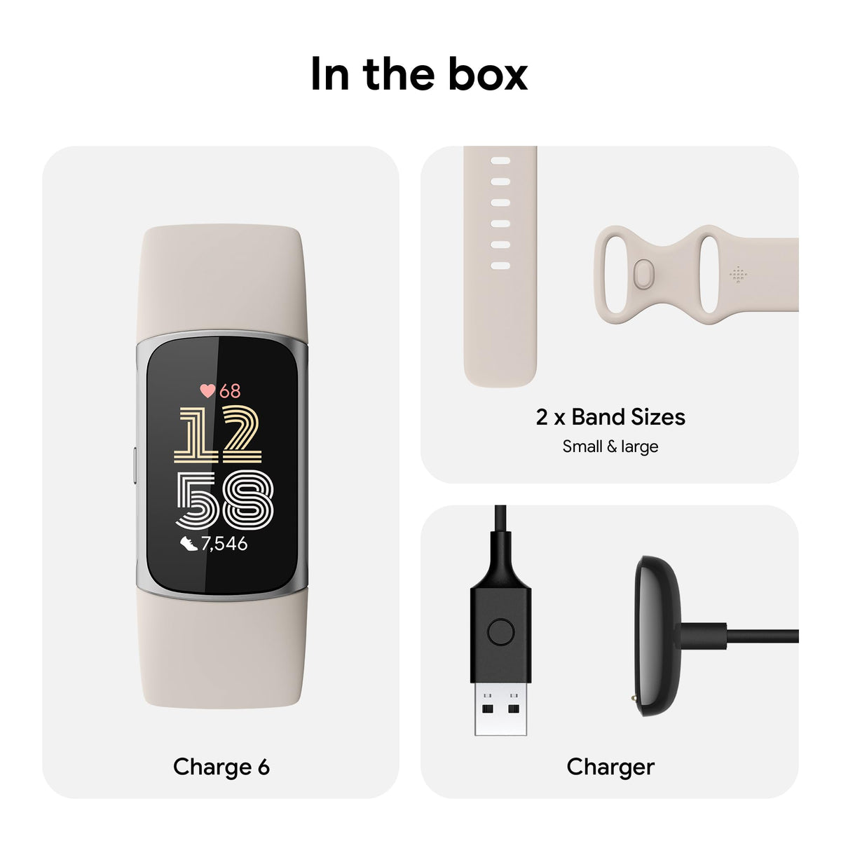 Fitbit Charge 6 Advanced Fitness & Health Tracker - Porcelain - Image 6