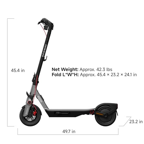 Segway - F3 Electric Scooter, w/ 44 miles Max Range & 20 mph Max Speed w/ 10-Inch Self-Sealing Tubel - Image 7