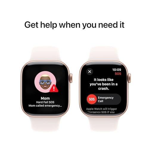 Apple Watch Series 10 - (GPS + Cellular) - 42mm Rose Gold Aluminum Case with Light Blush Sport Band - S/M - MWX93LW - Image 3