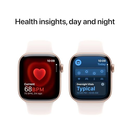 Apple Watch Series 10 - (GPS + Cellular) - 42mm Rose Gold Aluminum Case with Light Blush Sport Band - S/M - MWX93LW - Image 6