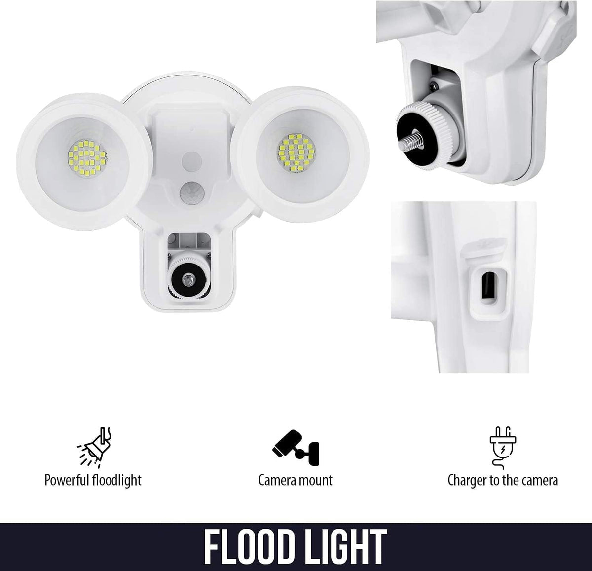 Wasserstein 3-in-1 Wired Smart Flood Light, Charger and Mount for Arlo Ultra/Ultra2, Arlo Pro 3/4 - Image 3