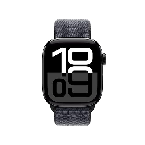 Apple Watch Series 10 (GPS+Cellular) 42mm Aluminum Case with Ink Sport Loop - Jet Black - (2024) - Image 3