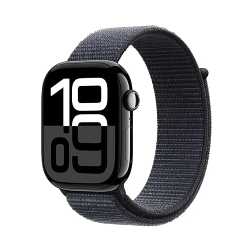 Apple Watch Series 10 (GPS+Cellular) 42mm Aluminum Case with Ink Sport Loop - Jet Black - (2024) - Image 4