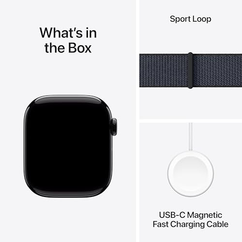 Apple Watch Series 10 (GPS+Cellular) 42mm Aluminum Case with Ink Sport Loop - Jet Black - (2024) - Image 8