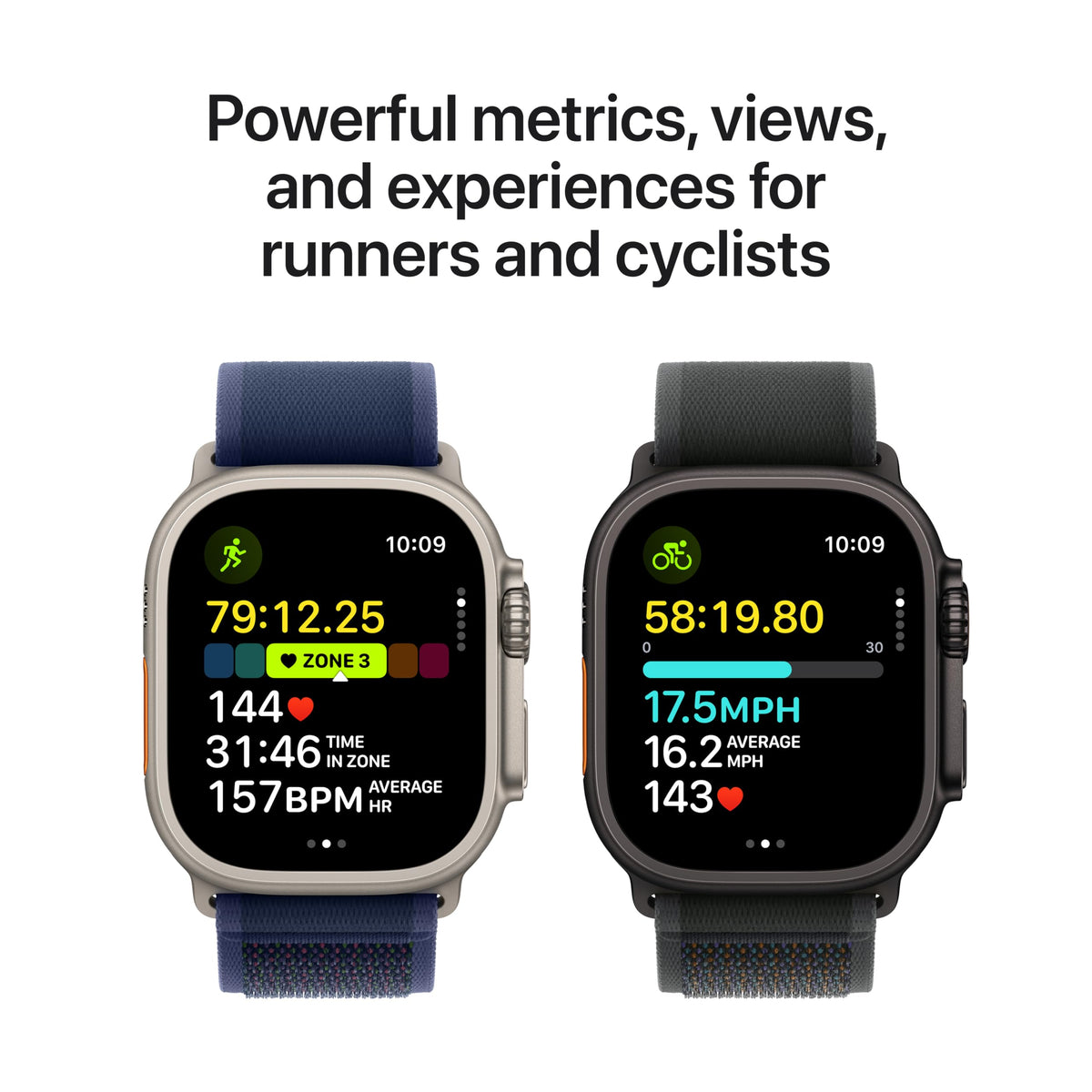Apple Watch Ultra 2 (GPS + Cellular) 49mm Titanium Case with Dark Green Alpine Loop - Medium - Black - Image 4