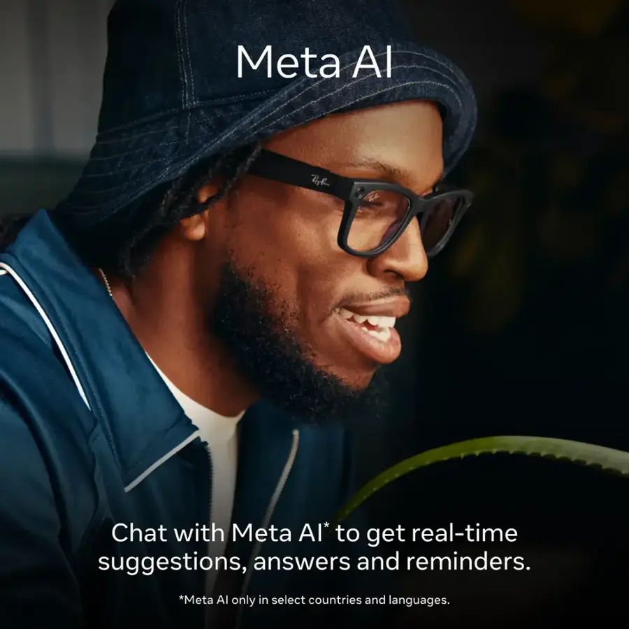 Ray-Ban Meta - Headliner Low Bridge Fit glasses, Meta AI, Audio, Photo, Video Compatibility - Green - Image 6