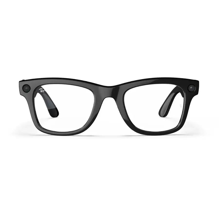 Ray-Ban Meta - Wayfarer glasses with Meta AI, Audio, Photo, Video Compatibility - Clear Lenses - Shinny Black - Image 2