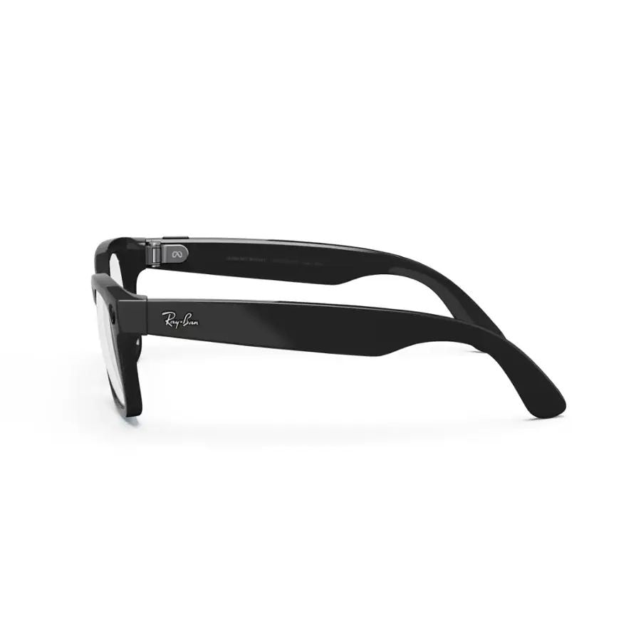 Ray-Ban Meta - Wayfarer glasses with Meta AI, Audio, Photo, Video Compatibility - Clear Lenses - Shinny Black - Image 5