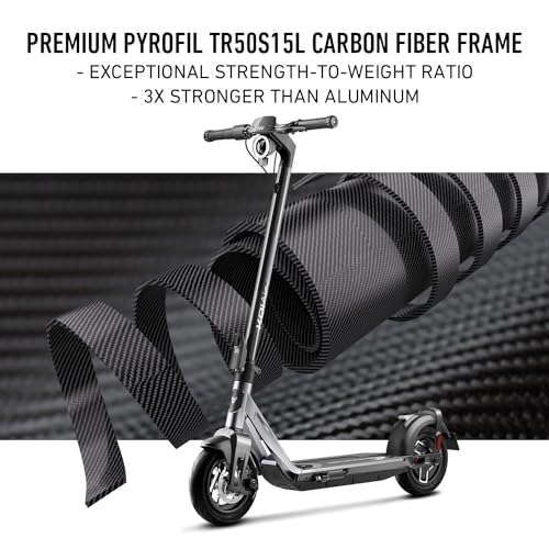 NIU - KQi Air Carbon Fiber Foldable Electric Kick Scooter w/ 31 mi Range & 20mph Max Speed - Black - Image 2