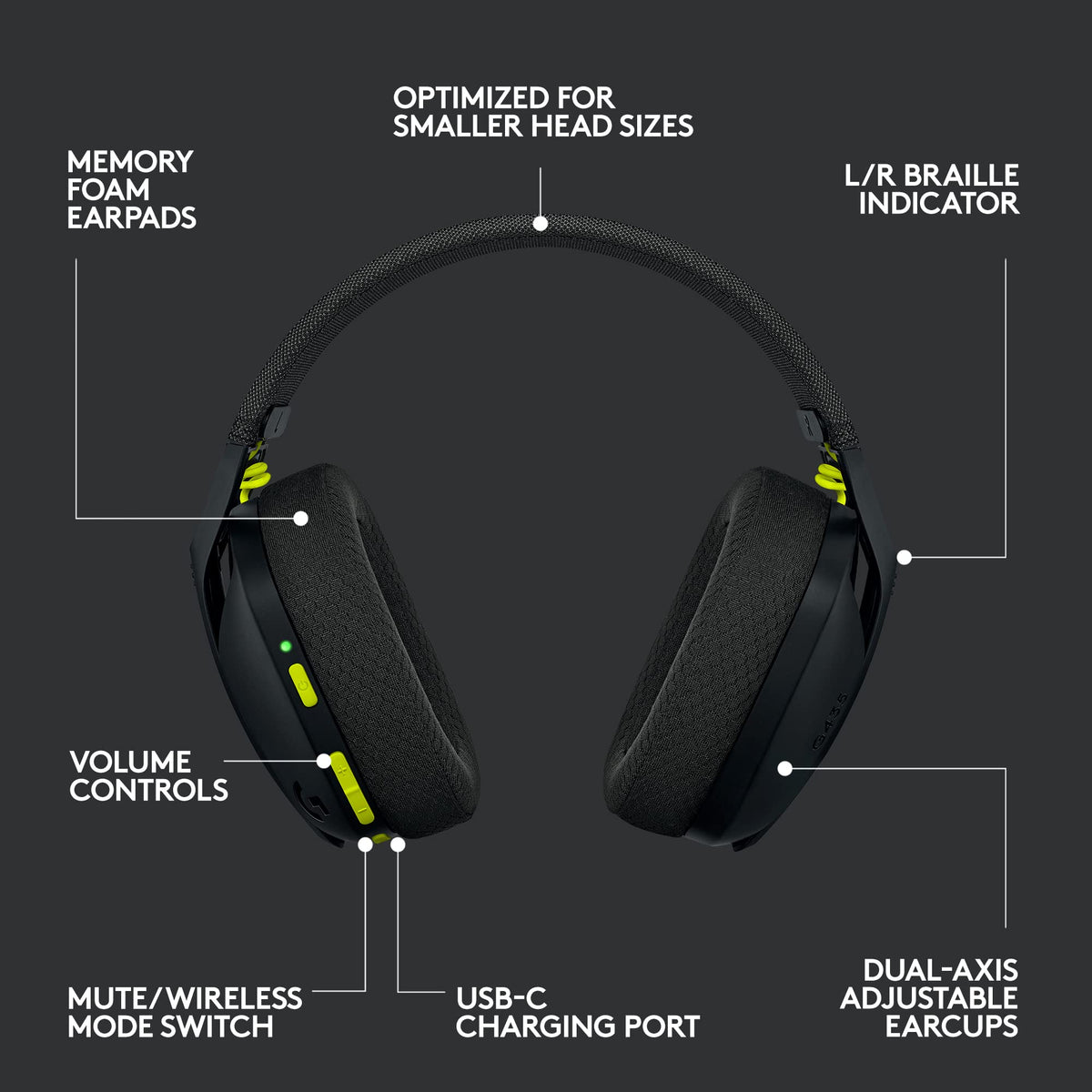 Logitech - G435 Wireless Gaming Headset for PC, PlayStation 5, or PlayStation 4, Nintendo Switch - B - Image 9