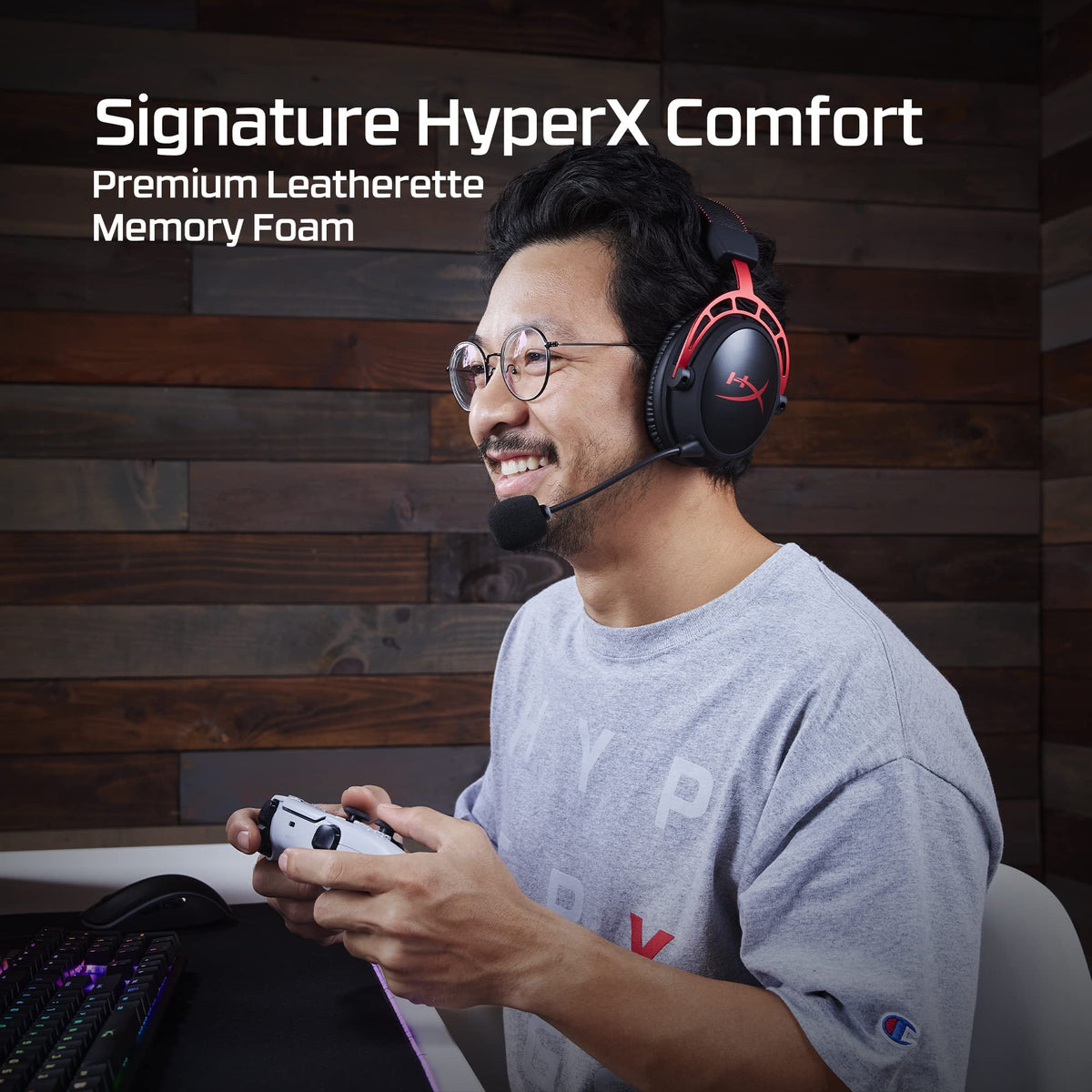 HyperX - Cloud Alpha Wireless Gaming Headset for PC, PS5, and PS4 - Black/Red - Image 5