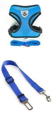 2-in-1 Pet Car Seat Belt & Leash - Deep blue