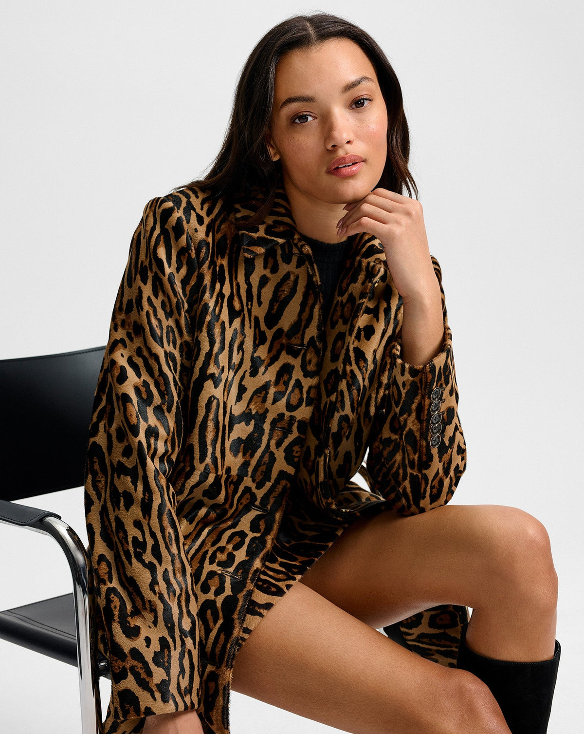 Shelley Calf Hair Dickey Coat - Image 5