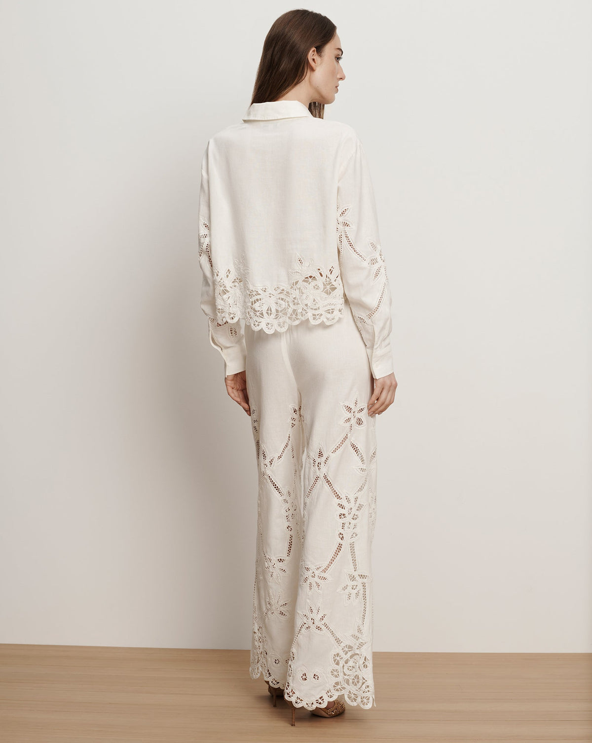 Daisy Wide-Leg Eyelet Pant - Image 4