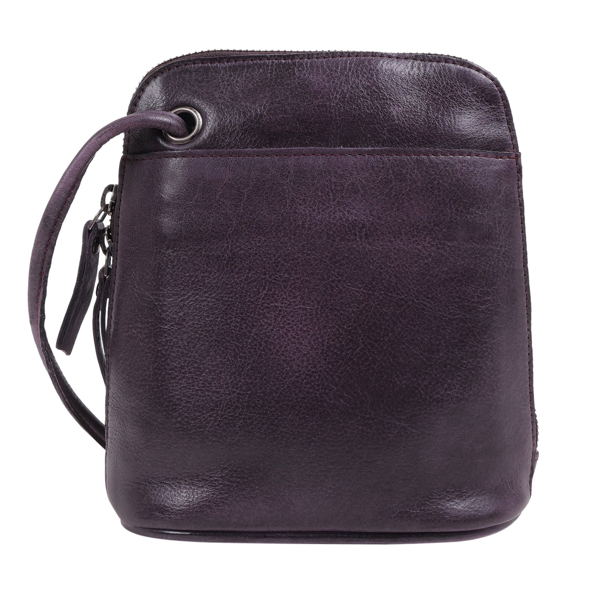 Lilly Leather Crossbody Bag - Eggplant