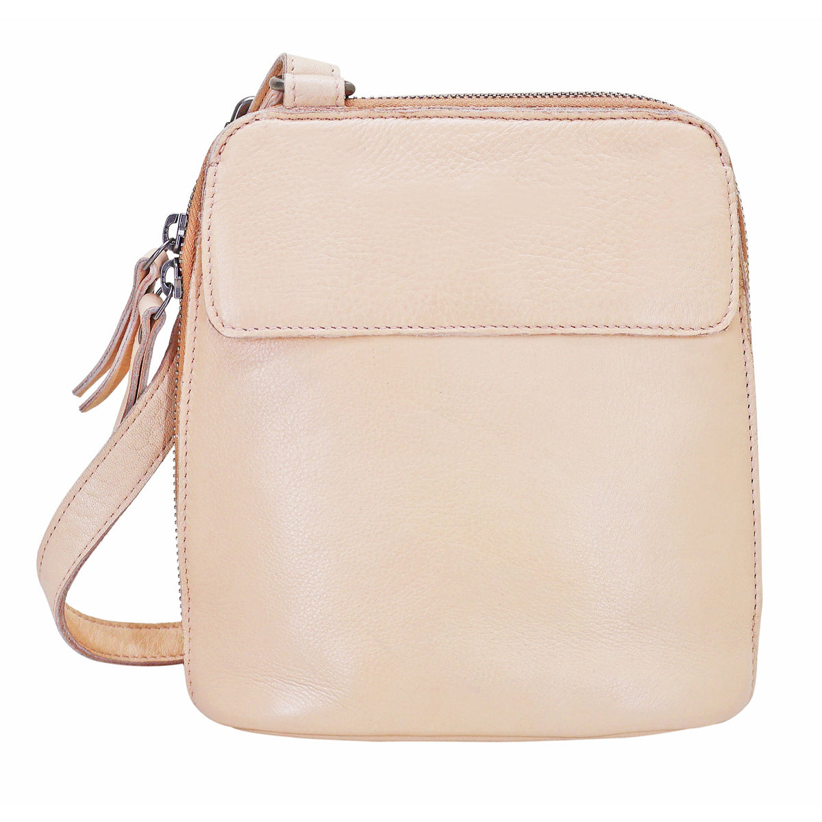 Lucy Leather Crossbody Bag - Rosa