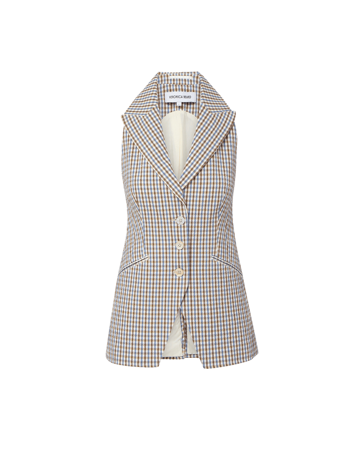 Costa Gingham Vest - Image 6