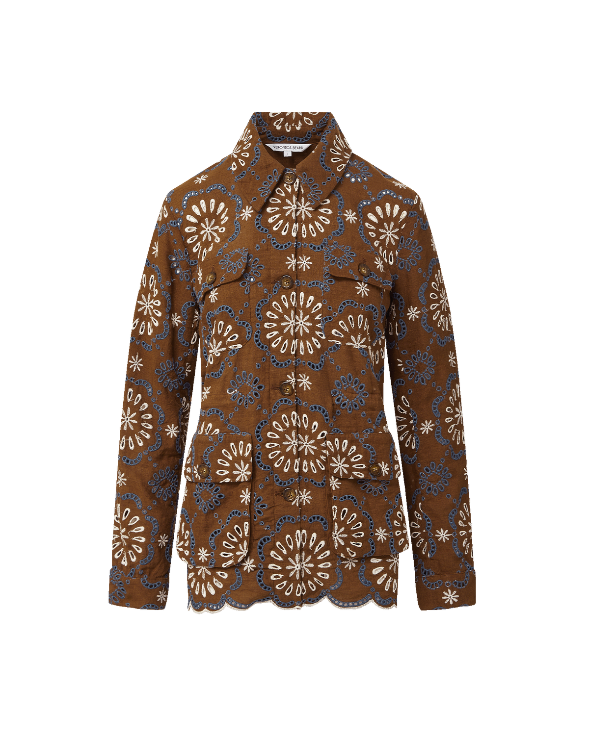 Kiki Linen Eyelet Jacket - Image 8