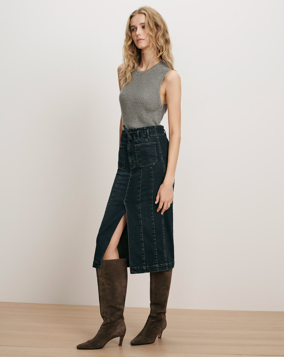 Pavana Denim Midi Skirt - Image 3