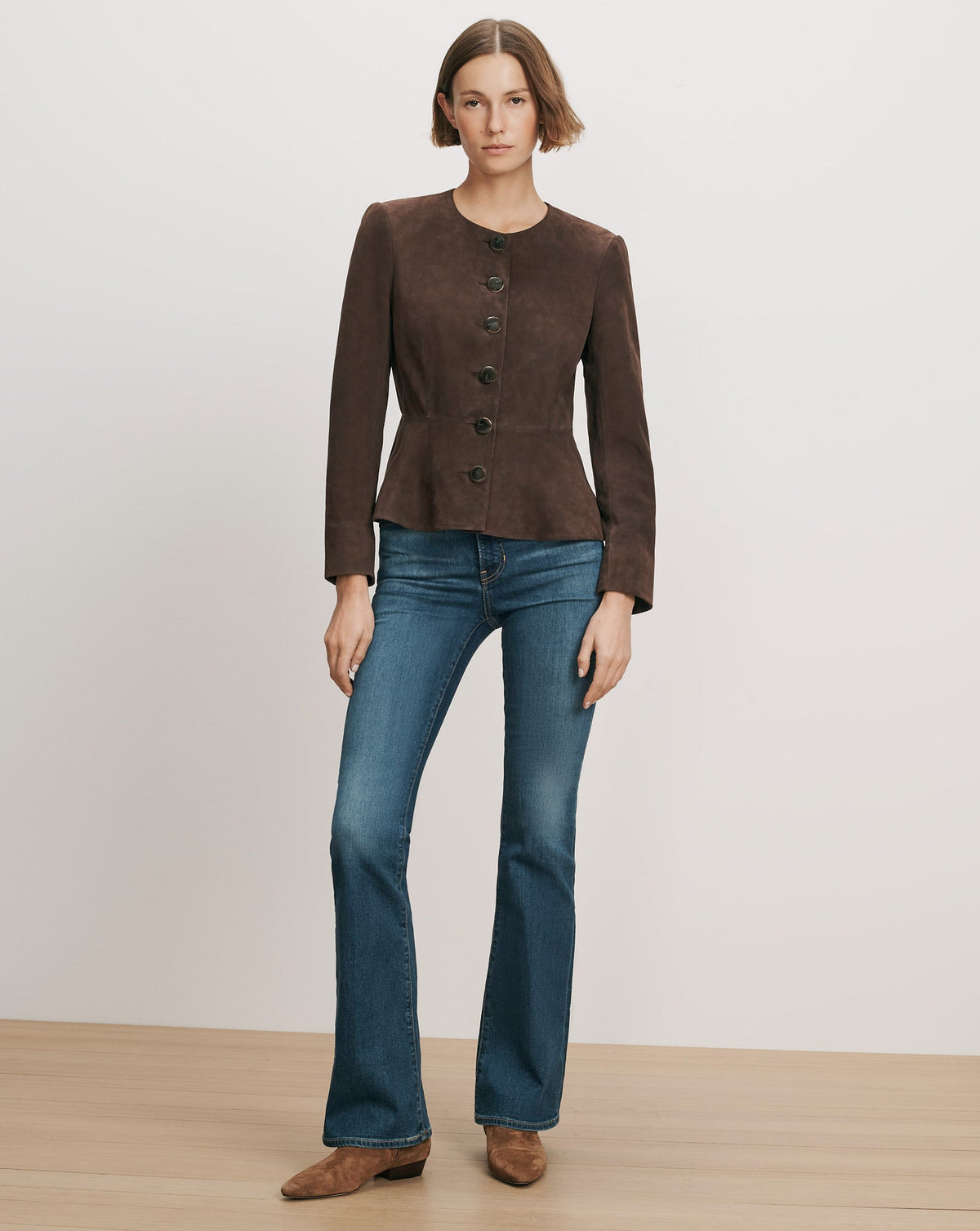 Quinn Suede Peplum Jacket - Image 2