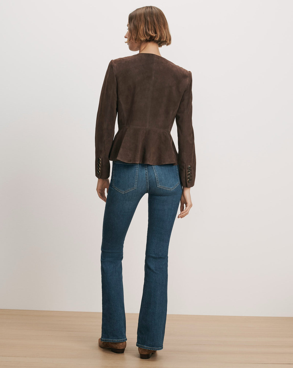 Quinn Suede Peplum Jacket - Image 4