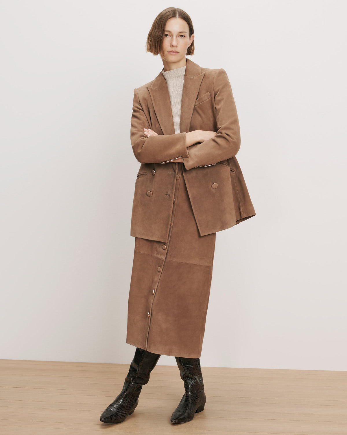 Oria Suede Dickey Jacket - Image 2