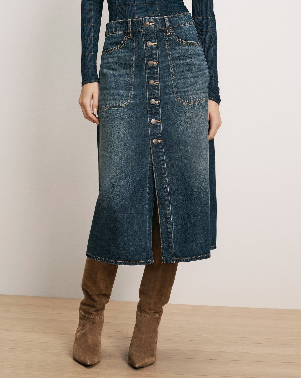 Hathaway Denim Maxi Skirt - Image 2