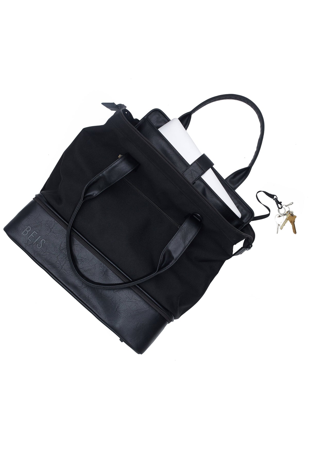 The Convertible Mini Weekender in Black - Image 7