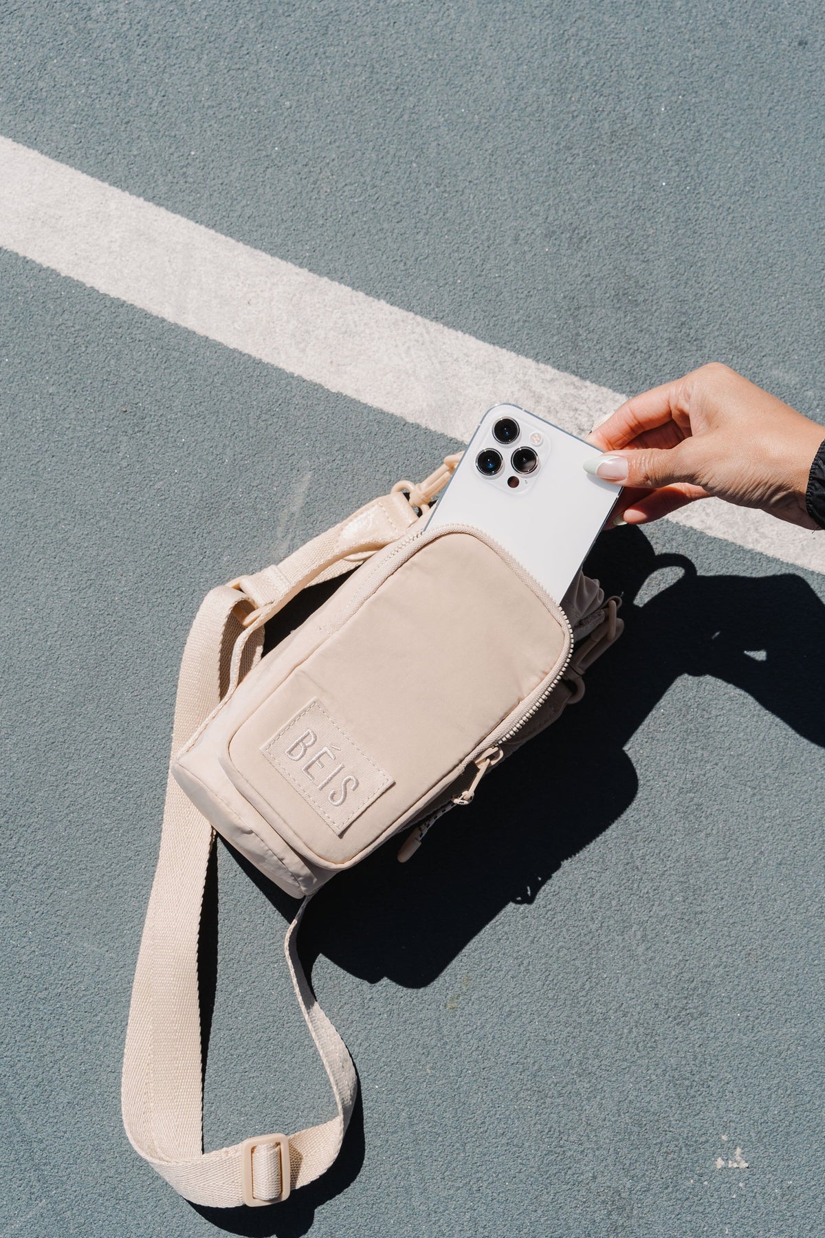 The Water Bottle Sling in Beige - Image 5