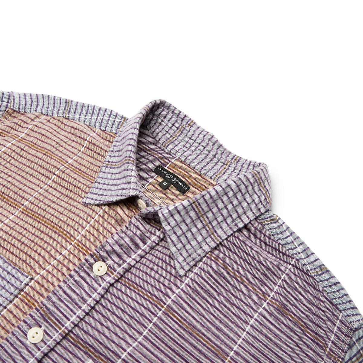 Engineered Garments Work Shirt (Multi Color Cotton Color Block Check) - Image 3
