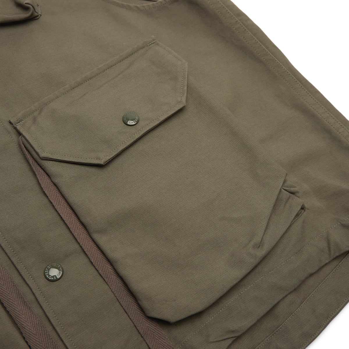 Engineered Garments Field Vest (C - Olive Cotton Double Cloth) - Image 6