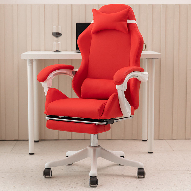 Ergonomic Reclining Esports Computer Chair - Red with feet